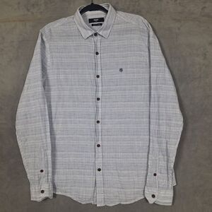 Mavi shirt mens‎ XL Slim Fit Linen Blend Long Sleeve button up